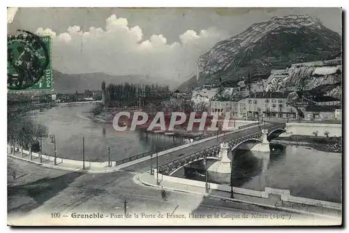 Ansichtskarte AK Grenoble Pont de la Porte de France l'Isere et le Casque de Neron