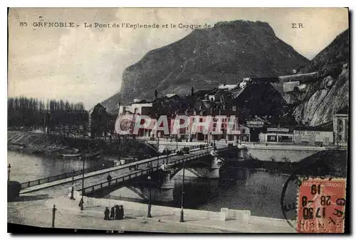 Cartes postales Grenoble Le Pont de l'Esplanade et le Casque de Neron