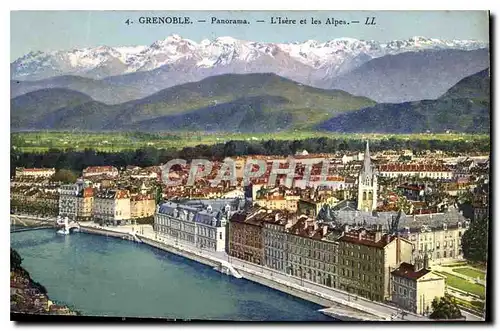 Cartes postales Grenoble Panorama L'Isere et les Alpes