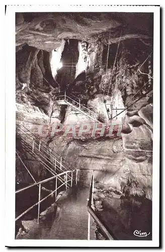 Cartes postales Grottes de Baume les Messieurs Salle Renaud et la Montee de 18 metres