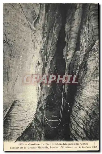 Cartes postales Grottes de Baume les Messieurs Jura Couloir de la Grande Muraille