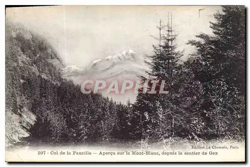 Cartes postales Col de la Faucille Apercu sur le Mont Blanc depuis le Sentier de Gex