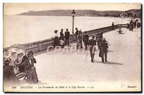 Ansichtskarte AK Menton La Promenade du Midi et le Cap Martin