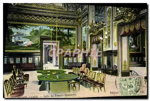 Cartes postales Monte Carlo Salle du Trente Quarante