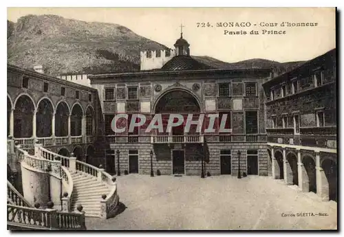 Cartes postales Monaco Cour d'Honneur Palais du Prince