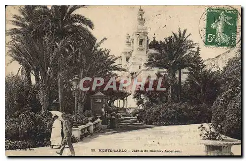 Cartes postales Monte Carlo Jardin du Casino Ascenseur