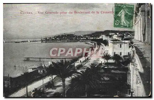 Ansichtskarte AK Cannes Vue Generale prise du Boulevard de la Croisette