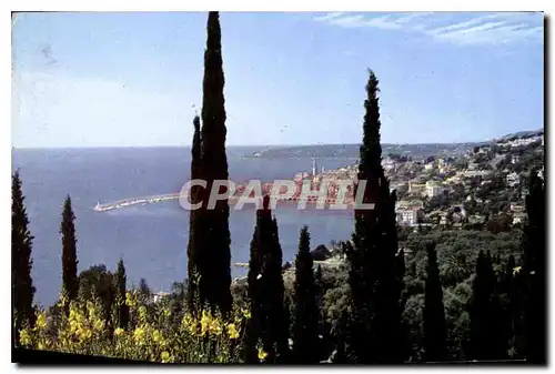 Ansichtskarte AK Menton Vue generale sur la ville Au fond le Cap Martin