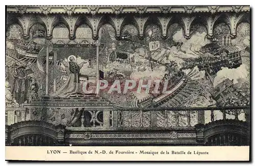 Ansichtskarte AK Lyon Basilique de Notre Dame de Fourviere Mosaique de la Bataille de Lepante