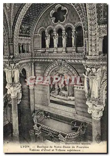 Ansichtskarte AK Lyon Basilique de Notre Dame de Fourviere Tableau d'Orsel et Tribune superieure