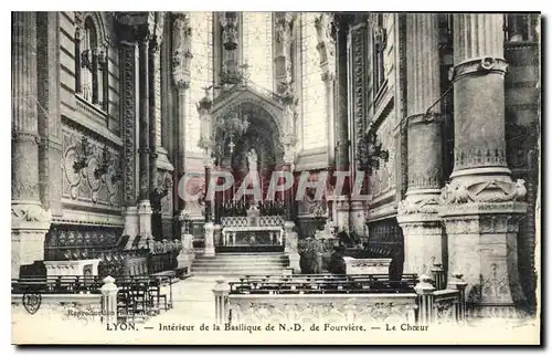 Cartes postales Lyon Interieur de la Basilique de ND de Fourviere Le Choeur