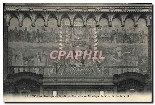 Cartes postales Lyon Basilique de ND de Fourviere Mosaique du Voeu de Louis XIII