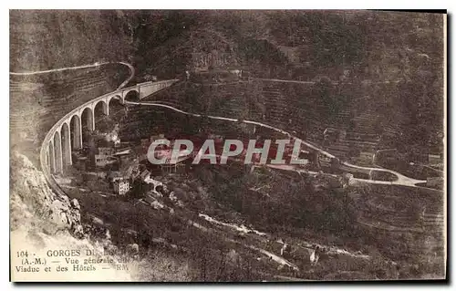 Cartes postales Gorges AM Vue generale Viaduc et des Hotels