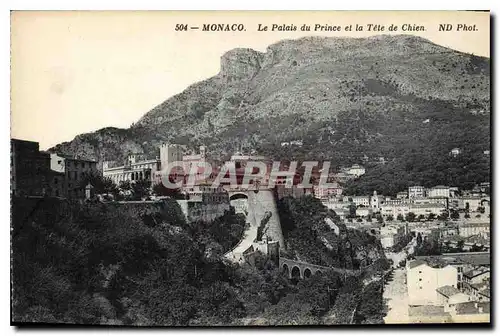 Cartes postales Monaco Le Palais du Prince et la Tete de Chien