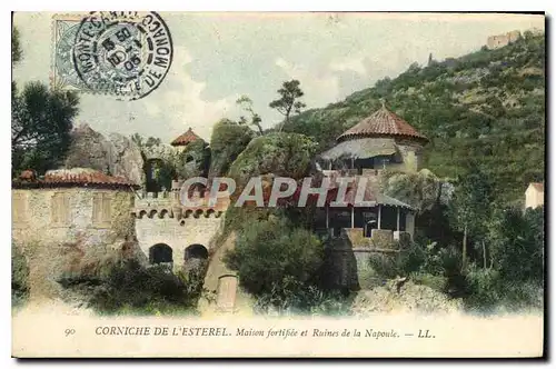 Cartes postales Corniche de L'Esterel Maison fortifee et Ruines de la Napoule