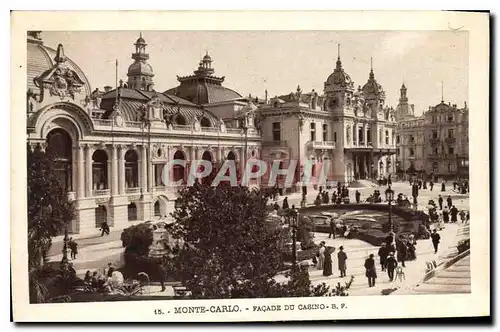 Cartes postales Monte Carlo Facade du Casino
