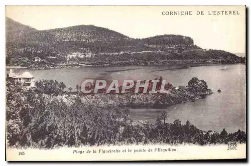 Ansichtskarte AK Corniche de L'Esterel Plage de la Figueirette et la pointe de l'Esquillon