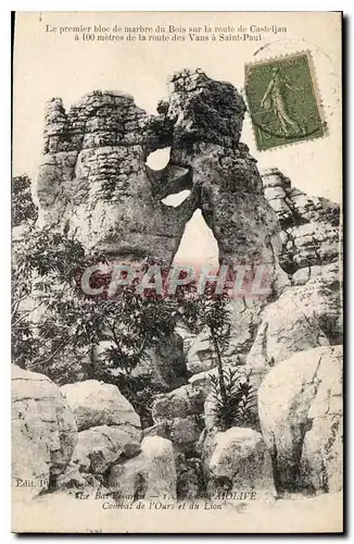 Cartes postales Le Bas Vivarris Combat de l'Ours et du Lion