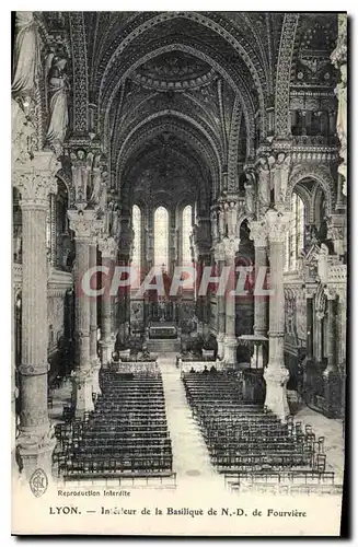 Cartes postales Lyon Interieur de la Basilique de ND de Fourviere