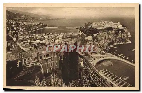 Cartes postales Monaco La Principaute vue prise du Jardin Exotique