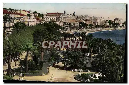 Ansichtskarte AK Cannes Les Jardins et les Hotels sur la Croisette