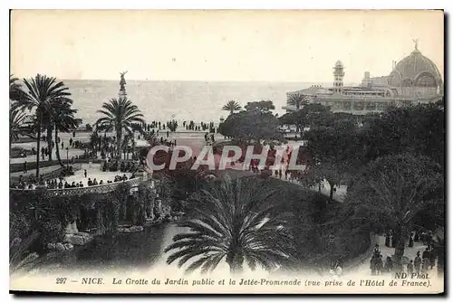 Cartes postales Nice La Grotte du Jardin et la Jetee Promenade vue prise de l'Hotel de France