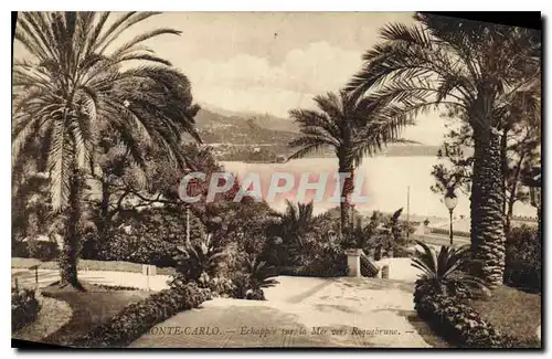 Cartes postales Monte Carlo Echappee sur la Mer vers Roquebrune