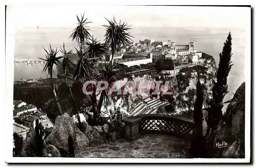 Cartes postales Le Rocher de Monaco vue des Jardins Exotiques