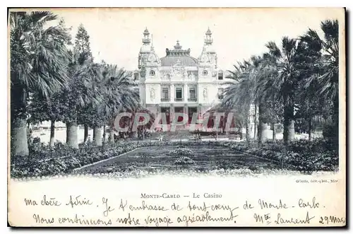 Cartes postales Monte Carlo Le Casino