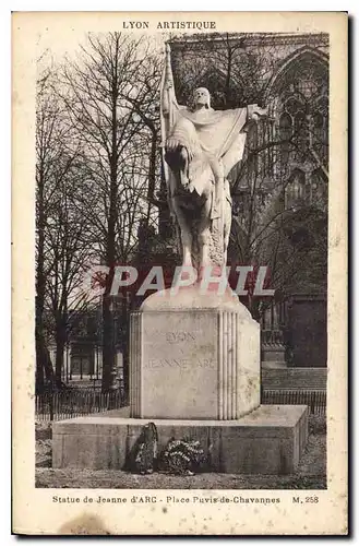 Ansichtskarte AK Lyon Artistique Statue de Jeanne d'Arc Place Puvis de Chavannes