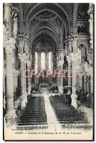 Cartes postales Lyon Interieur de la Basilique de ND de Fourviere