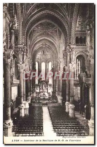 Cartes postales Lyon Interieur de la Basilique de ND de Fourviere