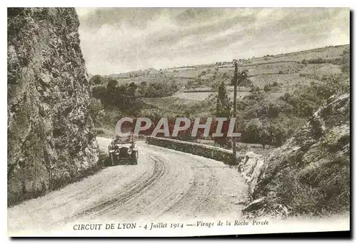 Cartes postales Circuit de Lyon Vierge de la Roche Percee Automobile