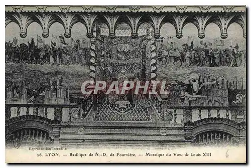 Cartes postales Lyon Basilique de ND de Fourviere Mosaique du Voeu de Louis XIII