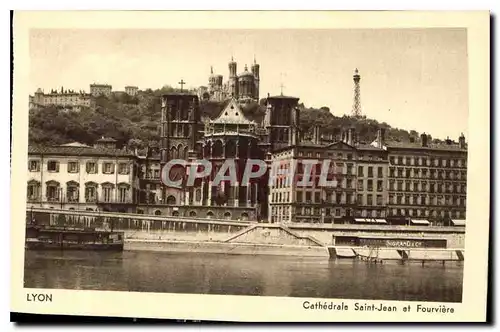 Cartes postales Lyon Cathedrale Saint Jean et Fourviere