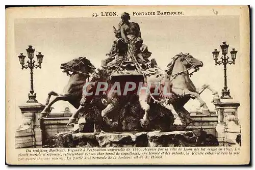 Cartes postales Lyon Fontaine Bartholdi