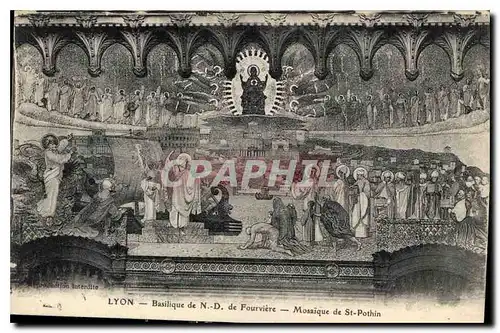 Cartes postales Lyon Basilique de ND de Fourviere Mosaique de St Pothin