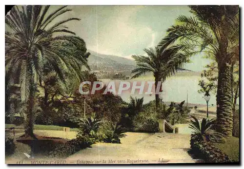 Cartes postales Monte Carlo Echappee sur la Mer vers Roquebrune