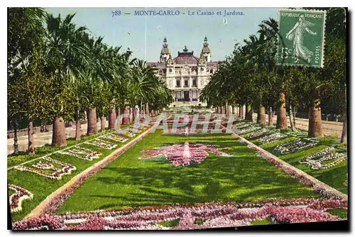 Cartes postales Monte Carlo Le Casino et les Jardins