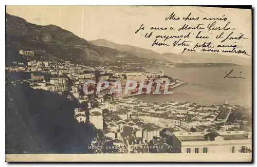 Cartes postales Monte Carlo Vue Generale