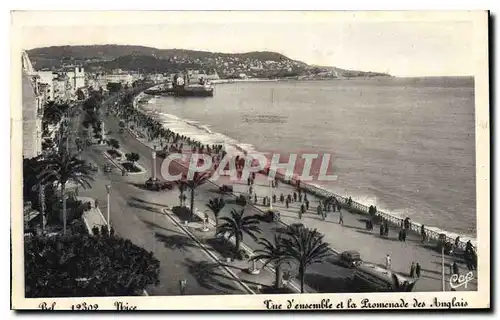 Cartes postales Nice Vue d'ensemble et la Promenade des Anglais