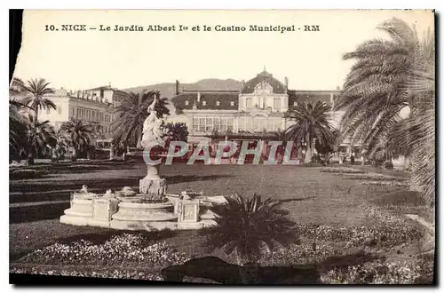 Ansichtskarte AK Nice Le Jardin Albert et le Casino Municipal