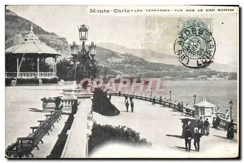 Cartes postales Monte Carlo Les Terrasses Vue sur le Cap Martin