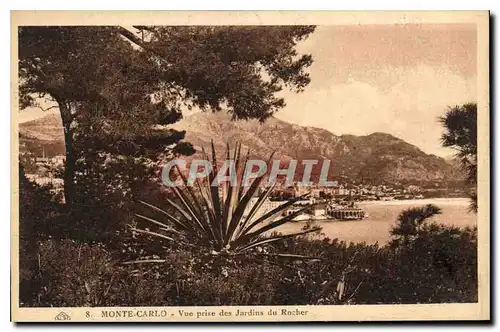 Ansichtskarte AK Monte Carlo Vue prise des Jardins du Rocher