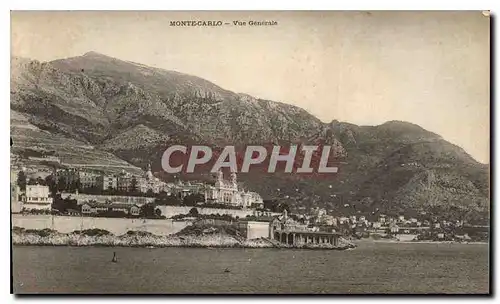 Cartes postales Monte Carlo Vue Generale