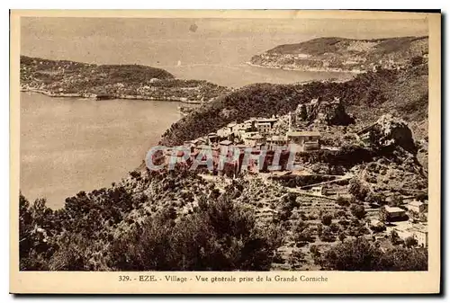 Cartes postales Eze Village Vue generale prise de la Grande Corniche