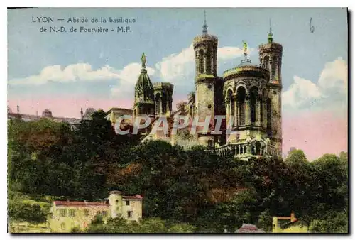 Ansichtskarte AK Lyon Abside de la Basilique de ND de Fourviere