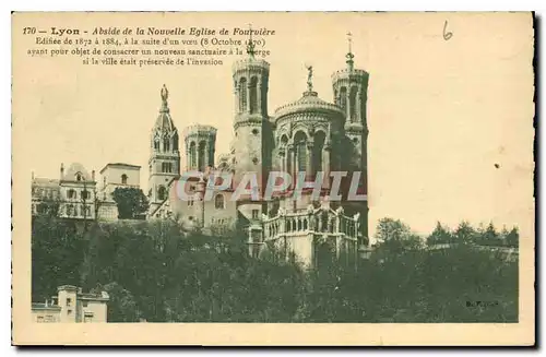 Cartes postales Lyon Abside de la Nouvelle Eglise de Fourviere