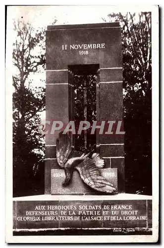 Ansichtskarte AK Foret de Compiegne Clairiere de l'Armistice Monument du Matin