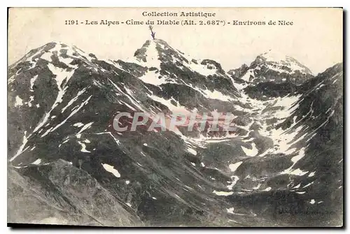 Ansichtskarte AK Les Alpes Cime du Diable Environs de Nice